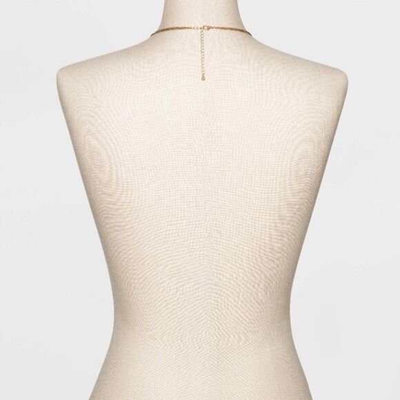 Layered‎ Enamel Dotted Chain Necklace - Light Pink - Picture 3 of 4